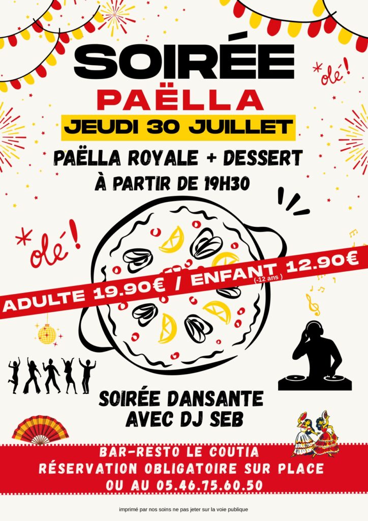 SOIRÉE PAELLA – CAP SUR L’ESPAGNE !